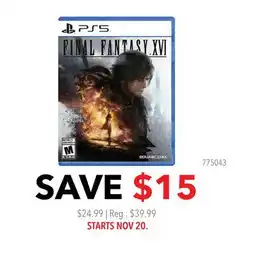 GameStop Final Fantasy XVI offer