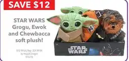GameStop STAR WARS Grogu, Ewok and Chewbacca soft plush! offer