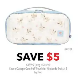 GameStop Eevee Cottage Core Puff Pouch for Nintendo Switch 2 by Hori offer