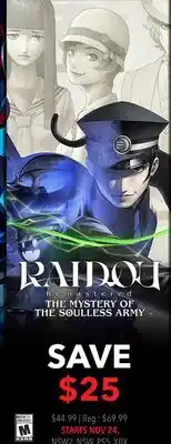 GameStop Raidou Remastered The Mystery Of The Soulless Army offer