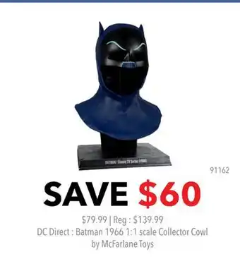 GameStop DC Direct : Batman 1966 1:1 scale Collector Cowl by McFarlane Toys offer