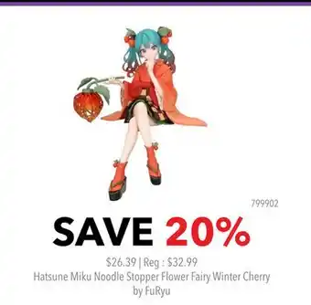 GameStop Hatsune Miku Noodle Stopper Flower Fairy Winter Cherry by FuRyu offer