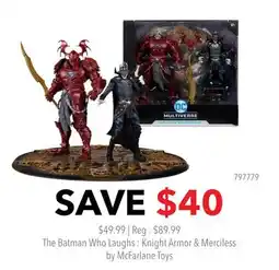 GameStop The Batman Who Laughs: Knight Armor & Merciless by McFarlane Toys offer