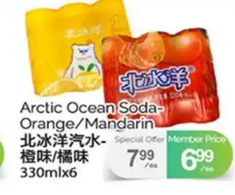 T&T Supermarket ARCTIC OCEAN SODA-ORANGE/MANDARIN, 330mlx6 offer