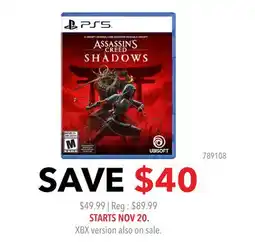 GameStop PS5 Assassins Creed Shadows offer