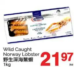 T&T Supermarket WILD CAUGHT NORWAY LOBSTER, 1KG offer