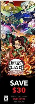 GameStop Demon Slayer 2 The Hinokami Chronicles offer