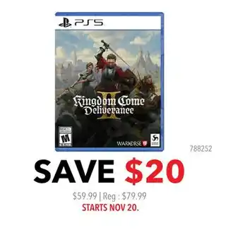 GameStop Kingdom Come Deliverance II offer