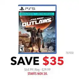 GameStop STAR WARS OUTLAWS offer