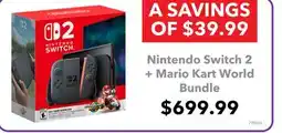GameStop Nintendo Switch 2 + Mario Kart World Bundle offer