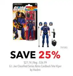 GameStop G.I. Joe Classified Series Retro Cardback Tele-Viper by Hasbro offer
