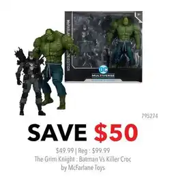 GameStop The Grim Knight : Batman Vs Killer Croc by McFarlane Toys offer