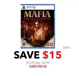 GameStop PS5 Mafia The Old Country offer