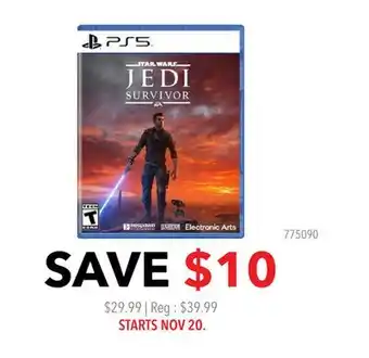 GameStop STARWARS JEDI SURVIVOR offer