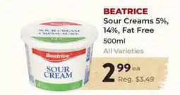 Marche Leo's BEATRICE Sour Creams 5%, 14%, Fat Free offer