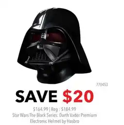GameStop Star Wars The Black Series: Darth Vader Premium Electronic Helmet by Hasbro offer