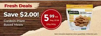 Marche Leo's Gardein Plant Based Meals offer
