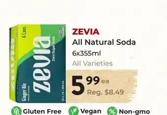 Marche Leo's ZEVIA All Natural Soda offer