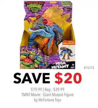 GameStop TMNT Movie : Giant Mutant Figure by McFarlane Toys offer