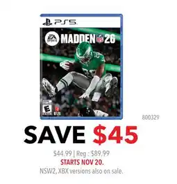 GameStop MADDEN NFL 26 offer