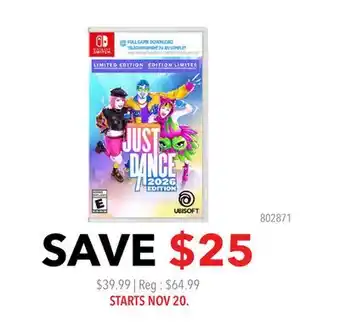 GameStop Just Dance 2026 offer
