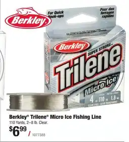 Cabela's Berkley Trilene Micro Ice Fishing Line offer