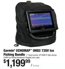 Cabela's Garmin ECHOMAP UHD2 73SV Ice Fishing Bundle offer