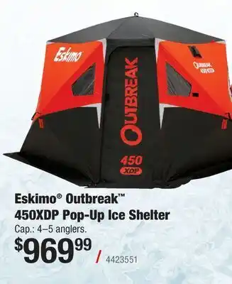Cabela's Eskimo Outbreak 450XDP Pop-Up Ice Shelter offer