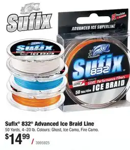 Cabela's Sufix 832 Advanced Ice Braid Line offer