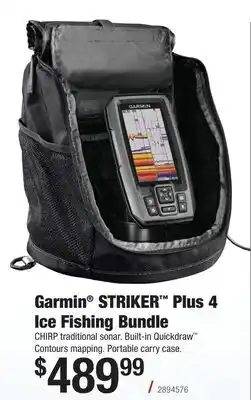 Cabela's Garmin STRIKER Plus 4 Ice Fishing Bundle offer