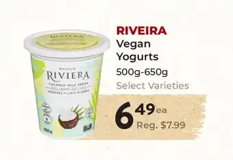 Marche Leo's RIVEIRA Vegan Yogurts offer
