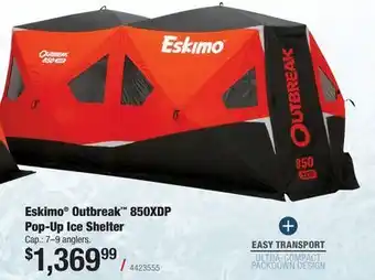 Cabela's Eskimo Outbreak 850XDP Pop-Up Ice Shelter offer