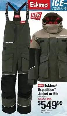 Cabela's Eskimo Expedition Jacket or Bib offer