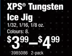 Cabela's XPS Tungsten Ice Jig offer