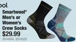 Cabela's Smartwool Men's or Women's Crew Socks offer