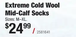 Cabela's Extreme Cold Wool Mid-Calf Socks offer