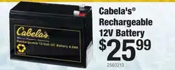 Cabela's Cabela's Rechargeable 12V Battery offer