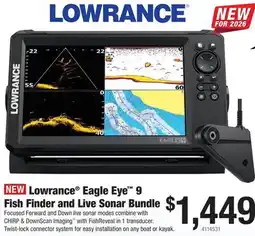 Cabela's Lowrance Eagle Eye 9 Fish Finder and Live Sonar Bundle offer