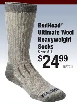 Cabela's RedHead Ultimate Wool Heavyweight Socks offer