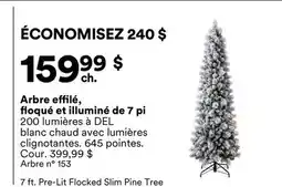 Michaels Arbre effilé, floqué et illuminé de 7 pi offer