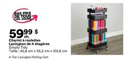 Michaels Chariot à roulettes Lexington de 4 étagères Simply Tidy offer