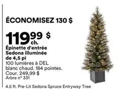 Michaels Épinette d'entrée Sedona illuminée de 4,5 pi offer