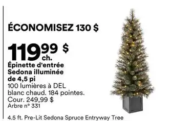 Michaels Épinette d'entrée Sedona illuminée de 4,5 pi offer