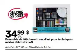 Michaels Ensemble de 100 fournitures d'art pour techniques mixtes d'Artist's Loft offer