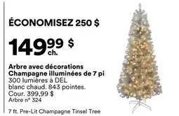 Michaels Arbre avec décorations Champagne illuminées de 7 pi offer