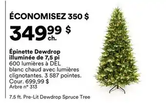 Michaels Épinette Dewdrop illuminée de 7,5 pi offer