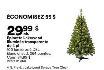 Michaels Épinette Lakewood illuminée transparente de 4 pi offer