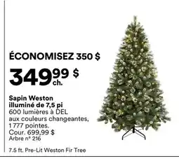 Michaels Sapin Weston illuminé de 7,5 pi offer