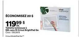 Michaels Tablette lumineuse à DEL sans fil Cricut BrightPad Go offer