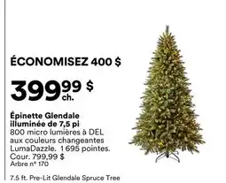 Michaels Épinette Glendale illuminée de 7,5 pi offer